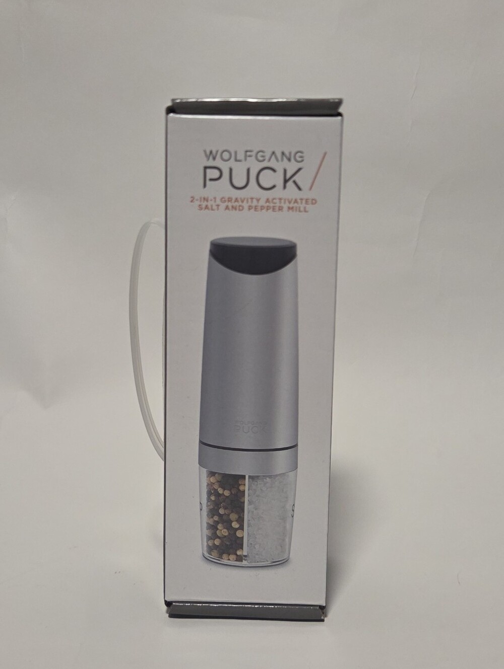 Wolfgang Puck Silver Electric Salt and Pepper Mill